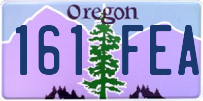 OR license plate 161FEA