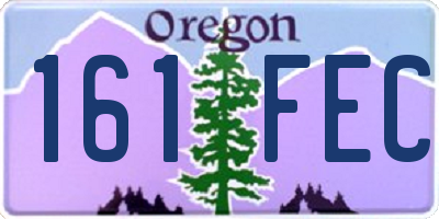 OR license plate 161FEC