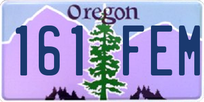 OR license plate 161FEM