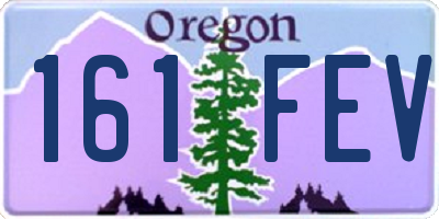 OR license plate 161FEV