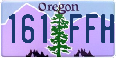 OR license plate 161FFH