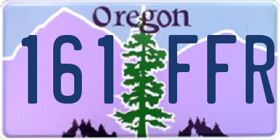 OR license plate 161FFR