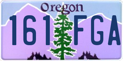 OR license plate 161FGA