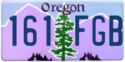 OR license plate 161FGB
