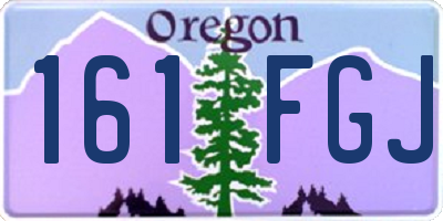OR license plate 161FGJ