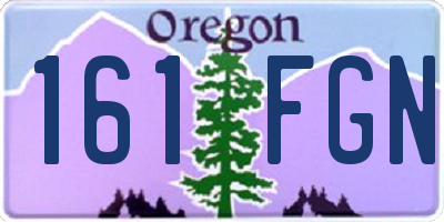 OR license plate 161FGN