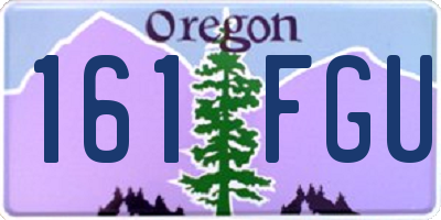 OR license plate 161FGU