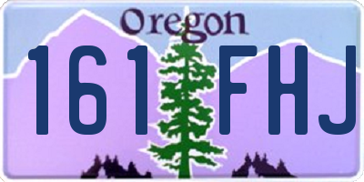 OR license plate 161FHJ