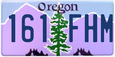 OR license plate 161FHM