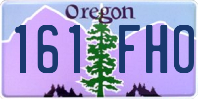 OR license plate 161FHO