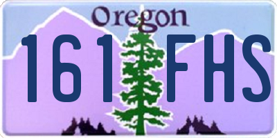 OR license plate 161FHS