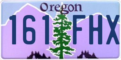 OR license plate 161FHX