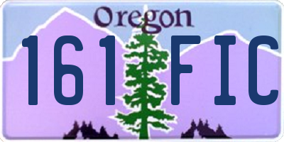 OR license plate 161FIC