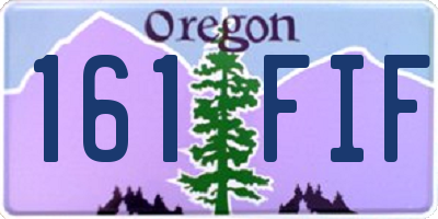 OR license plate 161FIF