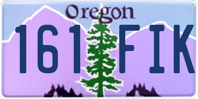 OR license plate 161FIK