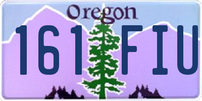 OR license plate 161FIU