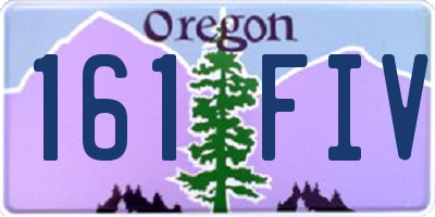 OR license plate 161FIV