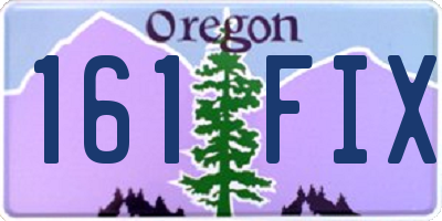 OR license plate 161FIX