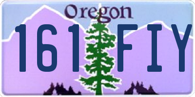OR license plate 161FIY
