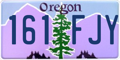OR license plate 161FJY