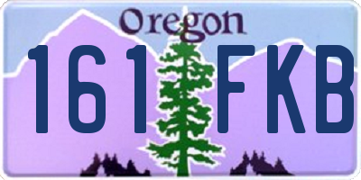 OR license plate 161FKB
