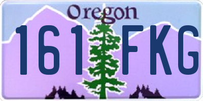 OR license plate 161FKG
