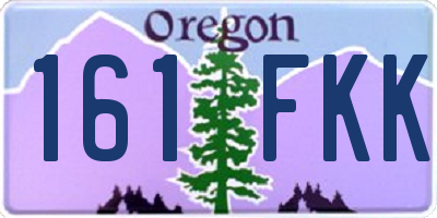 OR license plate 161FKK