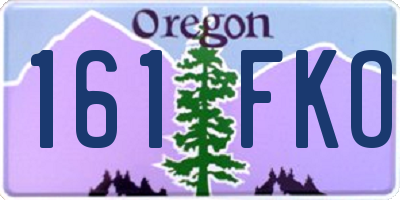 OR license plate 161FKO