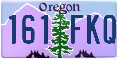 OR license plate 161FKQ