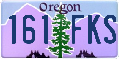 OR license plate 161FKS