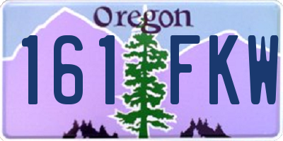 OR license plate 161FKW