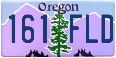 OR license plate 161FLD
