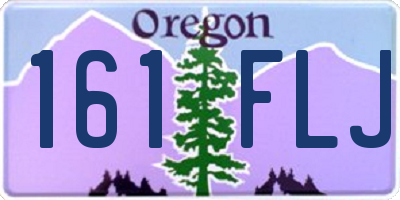 OR license plate 161FLJ