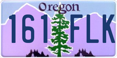 OR license plate 161FLK