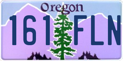 OR license plate 161FLN
