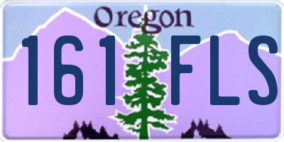 OR license plate 161FLS