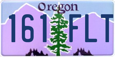 OR license plate 161FLT