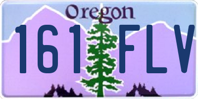 OR license plate 161FLV