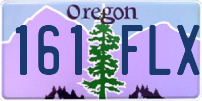 OR license plate 161FLX