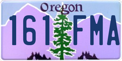 OR license plate 161FMA