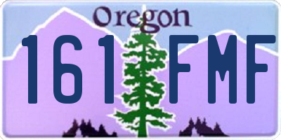 OR license plate 161FMF