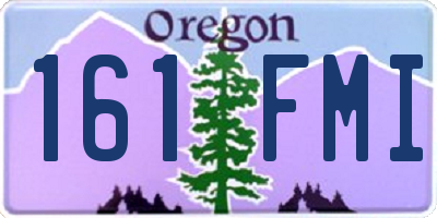OR license plate 161FMI