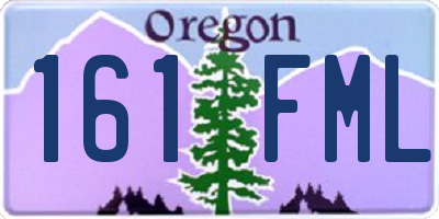 OR license plate 161FML