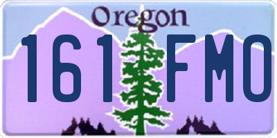 OR license plate 161FMO