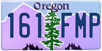 OR license plate 161FMP