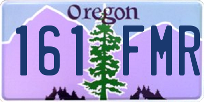 OR license plate 161FMR