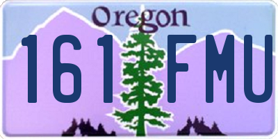 OR license plate 161FMU