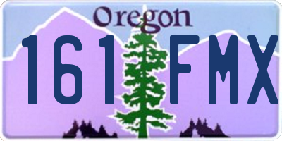 OR license plate 161FMX