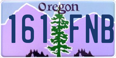 OR license plate 161FNB