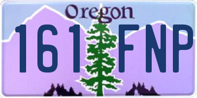 OR license plate 161FNP
